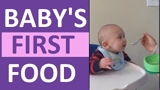 Babys First Food Reaction at 6 Months Old  How to Start Solids  Pediatric Nursing [upl. by Annoved831]