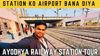 EXCLUSIVE NEW Ayodhya Dham Railway Station Full Interior Tour Inside  MOST LUXURIOUS STATION India [upl. by Rehpotsirhcnhoj692]