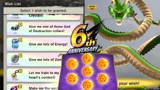 6th Anniversary Shenron Summon without Friends Qr CodesDragon Ball Legends [upl. by Epoh412]