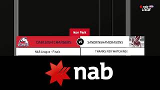 NAB LEAGUE 2019 1ST PRELIMINARY FINAL  Oakleigh Chargers vs Sandringham Dragons Full Game [upl. by Allveta]