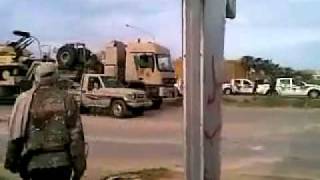 Video purportedly shows Libyan soldiers entering Benghazi on March 19 [upl. by Orteip]