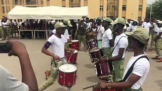 NYSC Lagos Brigade Band Drum line Competition Between 17A And 17B [upl. by Egor]