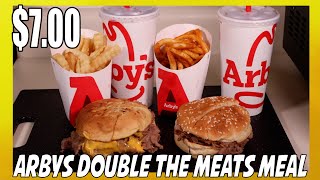 Arbys Double The Meats Meal Quick Look [upl. by Kcirrej]