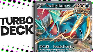 How to play the NEW TURBO ROARING MOON EX Pokémon TCG deck from Paradox Rift [upl. by Llednew13]