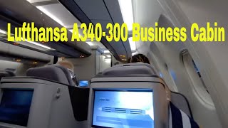 Lufthansa Airbus A340300 Business Class Flight from Nnamdi Azikiwe Abuja to Frankfurt Am Main [upl. by Notwal479]