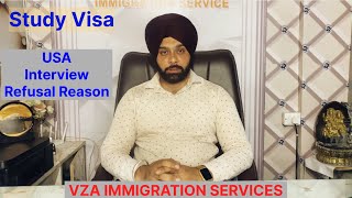 USA Study Visa Refusal Reason [upl. by Aimehs]