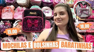 MOCHILAS BARATAS NA 25 DE MARÃ‡O  VOLTA AS AULAS 2024 SHOPPINNG SAARA  LOJA TATA MOCHILINHAS [upl. by Hauger]