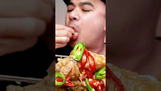 SPICY BICOL EXPRESS  Chicken with Coconut Cream mukbang trending viral fyp foryou shorts [upl. by Atiuqihc]