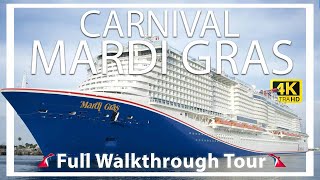 Carnival Mardi Gras  Full Walkthrough Ship Tour  Real Roller Coster  Huge Aqua Park  New 2024 [upl. by Juli]