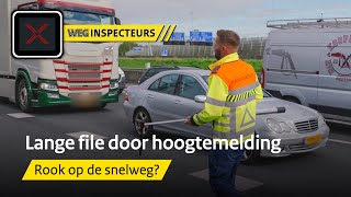 Lange file door te hoge vrachtwagen  Weginspecteurs 4 [upl. by Fidellia]