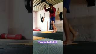 tennis ball drillboxing boxingtraining kickboxing kickboxingfighter fitness hosaroad ecity [upl. by Alyt]