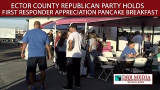 Ector County Republican Party Holds First Responder Pancake Breakfast [upl. by Sladen]