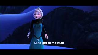 Disney Frozen  Let It Go Song with Lyrics [upl. by Nauhs]