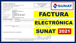 Cómo emitir una Factura Electrónica 2021  Sunat [upl. by Lyle]