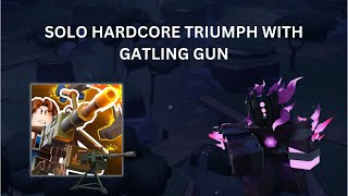 SOLO HARDCORE TRIUMPH WITH GATLING GUN MARSHLANDS  TOWER DEFENSE SIMULATOR [upl. by Azilef559]