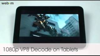 ZiiLABS VP8 Codec Playing 1080p WebM Video [upl. by Nelleoj]