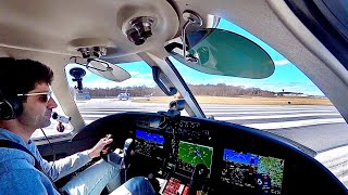 Gusty Maintenance Dropoff Flight Single Pilot In A Jet [upl. by Standush]