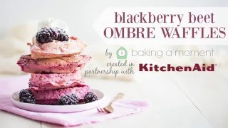 Ombre Waffles by Baking a Moment  KitchenAid [upl. by Lecram]