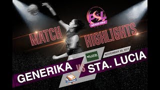 PSL Grand Prix 2017 Highlights Generika vs Sta Lucia Nov 30 2017 [upl. by Bekki]