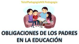 Obligaciones de los Padres en la Educación  Pedagogía MX [upl. by Howey500]