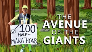 My 100th Half Marathon Running the 2024 Avenue of Giants HalfMarathon [upl. by Hanny]