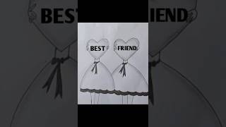 How to draw Best Friends easy👩‍❤️‍👩❤️easyartdrawingshorts viralshortsfeedtrendingytshort [upl. by Greggory]