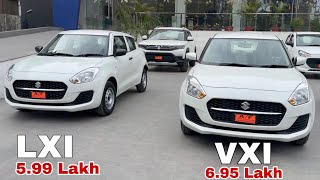 SWIFT LXI VS VXI 2024  MARUTI SUZUKI SWIFT LXI 2024  MARUTI SUZUKI SWIFT LXI 2024 NEW MODEL [upl. by Akinorev780]