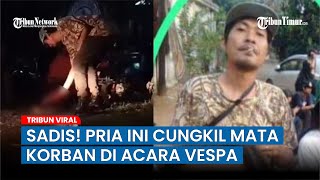 VIDEO VIRAL Tragedi Acara Vespa Berujung Cungkil Bola Mata di Gunung Putri Bogor [upl. by Enelym337]