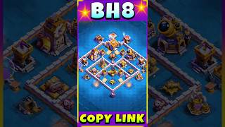 ANTI 3 STAR NEW Builder Hall 8 Base COPY LINK  BH8 Trophy Base Copy Link clashofclans coc [upl. by Towill]