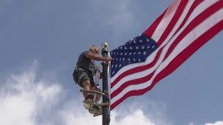 Meet the man who keeps flags flying on flag poles around the country [upl. by Martres]