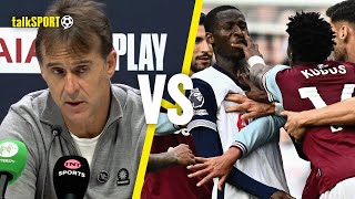 quotITS NOT GOOD FOR HIM OR THE CLUBquot 🤬 Julen Lopetegui SLAMS Mohammed Kudus For RED CARD At Tottenham [upl. by Lerrud760]