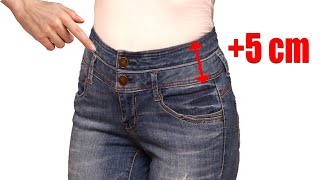 How to upsize jeans in the waistband to fit you perfectly  how to upsize the waist [upl. by Feenah]