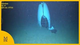 Doomed Titanic submersible Titan seen on ocean floor [upl. by Osmo]