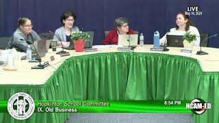 School Committee May 16 2024 [upl. by Neerod]