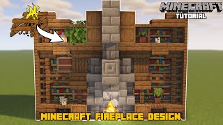 FİREPLACE DESİGN  Minecraft Şömine Nasıl Yapılır  l Minecraft How to Build Aesthetic Fireplace [upl. by Macgregor]