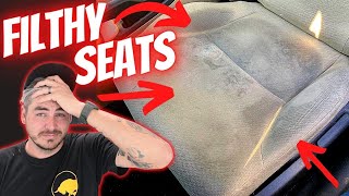 How to clean dirty stained seats without an extractor  Car Detailing [upl. by Cassady]