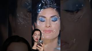 New level of blue water transition 😱 Lets try it Orgn video isabellafiorentino makeuptransition [upl. by Adilen]