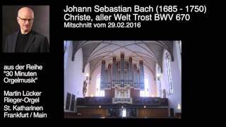 JSBach Christe aller Welt Trost BWV 670  Martin Lücker [upl. by Irelav566]