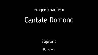 Choirchór G O Pitoni  Cantate Domino  Soprano  score [upl. by Haridan]