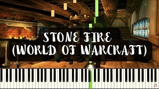 Stone Fire  Taverns of Azeroth World of Warcraft  Synthesia  Piano Tutorial [upl. by Akino]