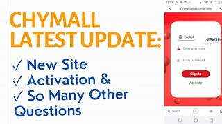 Chymall Comeback New Site  GoldCoin Activation amp Other Questions [upl. by Litman]