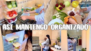 🥑🍎ASI MANTENGO ORGANIZADO EL REFRIGERADOR 🥦SURTIENDO EL MANDADO  LAVANDO Y DESINFECTANDO 🥕🥒✅ [upl. by Adleme]