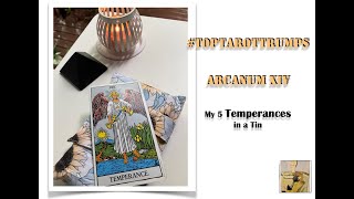 toptarottrumps  my 5 Resilient Temperances in a tin 1421 a VR to musingsbymascha [upl. by Hayott]