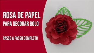 COMO FAZER Flor Para Topo de Bolo Modelo 5 [upl. by Elyac]