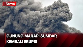 Gunung Marapi Kembali Erupsi Hujan Abu Selimuti Padang Panjang [upl. by Arbe669]