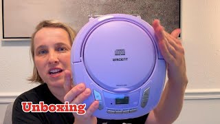 Unboxing and review of the Radio CD Player with Bluetooth FM Radio USB MP3 Playback Portable [upl. by Rab]