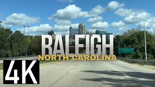 Driving in Raleigh North Carolina 4K Street Tour  Downtown amp North Hills  Best Cities to Move To [upl. by Kelda825]