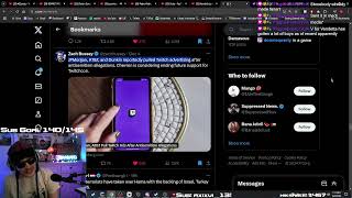 Ina reacts to twitch adpocalypse JPMorgan Dunkin Doughnuts and Chevron pull adds from platform [upl. by Homovec175]