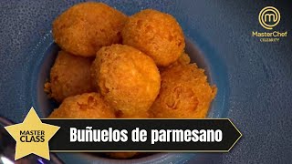 Nicolás de Zubiría nos enseña cómo preparar unos buñuelos de parmesano  MasterChef Celebrity [upl. by Llenyl285]