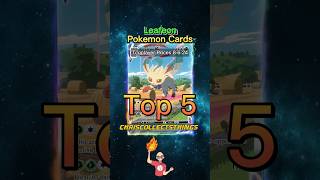 Top 5 RAREST Leafeon Pokémon Cards 🍃 shorts leafeon pokemontcg [upl. by Ahsekam]